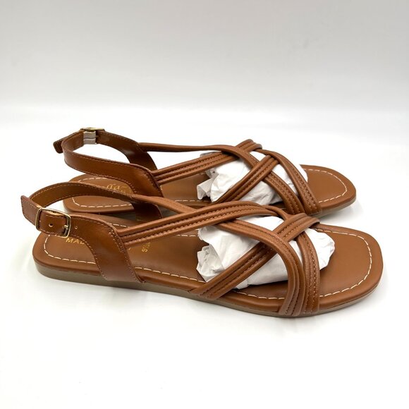 Bella Vita Womens Size 9.5 Ilo Brown Tan Leather Strappy Sandals Shoes - Picture 1 of 14